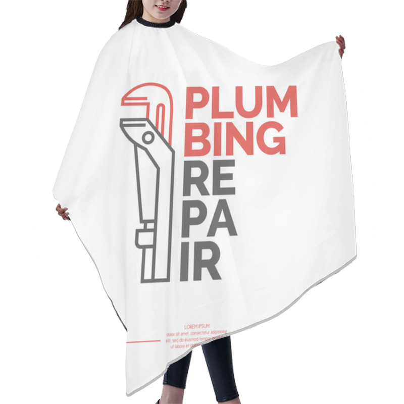 Personality  Plumbing Repair Banner. Hair Cutting Cape