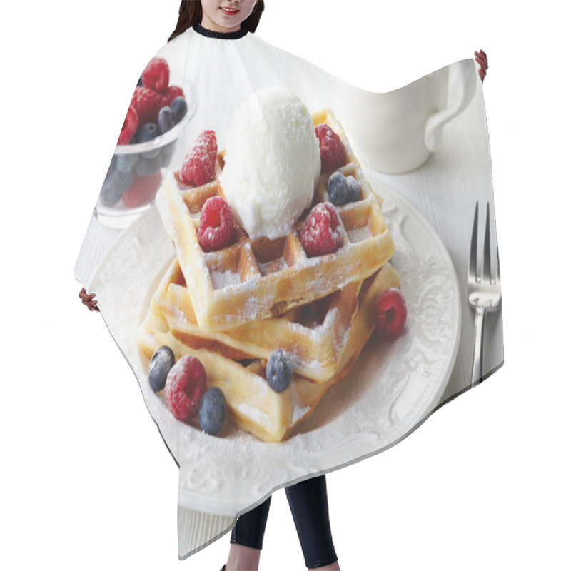 Personality  Belgium Waffles Hair Cutting Cape