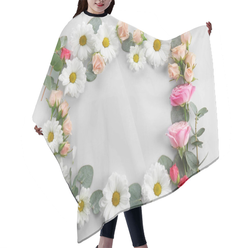 Personality  Fresh Floral Frame  Hair Cutting Cape