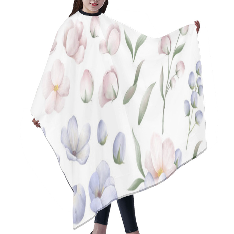 Personality  Hand Drawing Korean Style Flowers Hair Cutting Cape