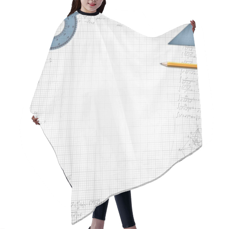 Personality  Mathematic School Background Illustration Hair Cutting Cape