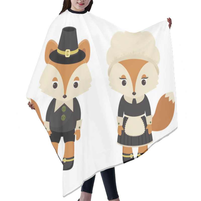 Personality  Two Foxes Pilgrims Hair Cutting Cape