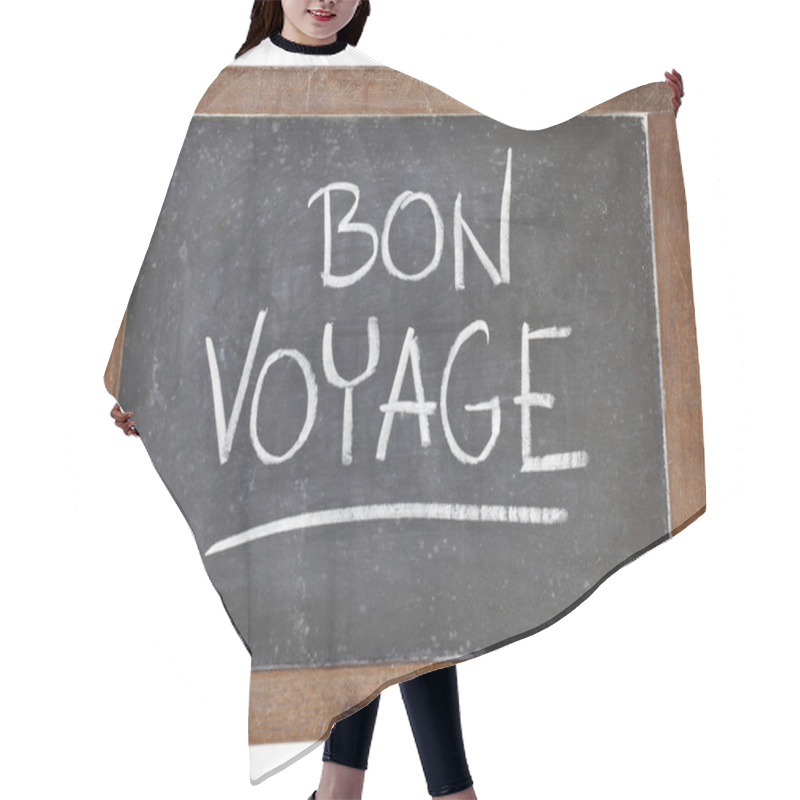 Personality  Bon Voyage On Blackboard Hair Cutting Cape