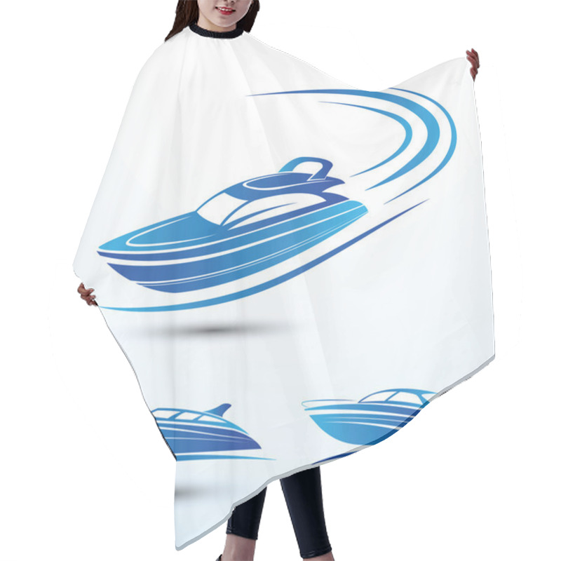 Personality  Speed Boat Vector Hair Cutting Cape