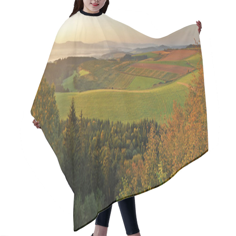 Personality  Panorama Of European Countryside Hair Cutting Cape