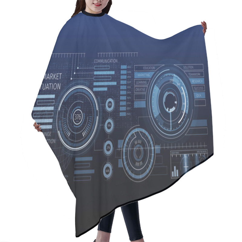 Personality  Innovative Networking Interface . Mixed Media Hair Cutting Cape