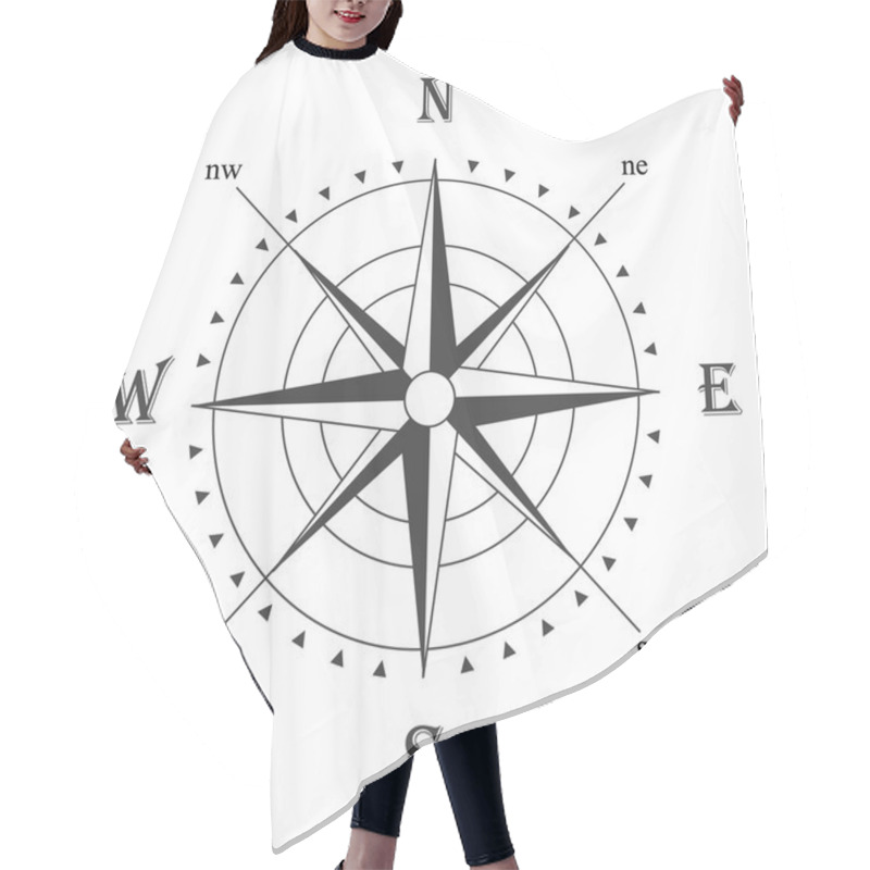 Personality  Wind Rose Vector Hair Cutting Cape