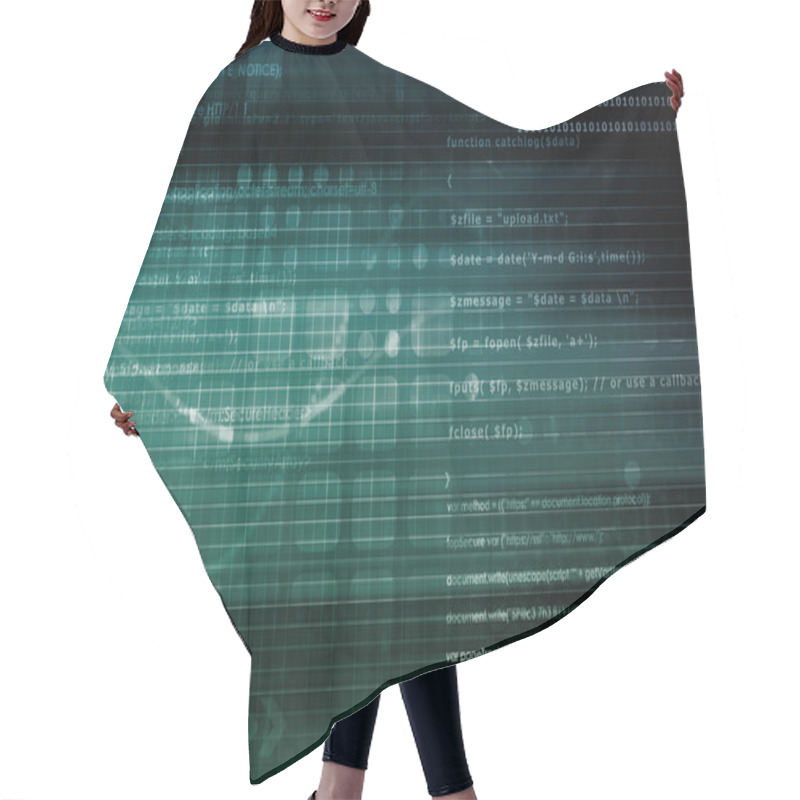 Personality  Technology Abstract Hair Cutting Cape