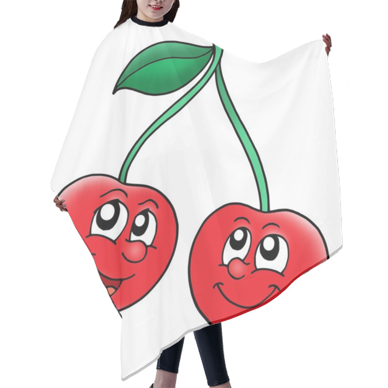 Personality  Smiling Red Cherries Hair Cutting Cape