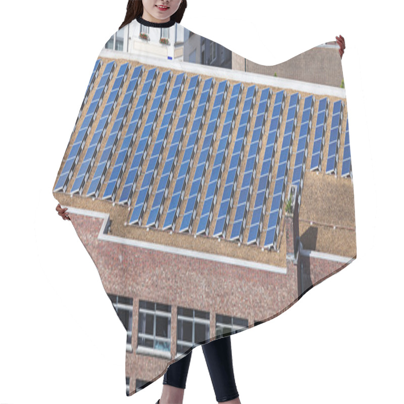 Personality  Solar Panels On Building Roof Hair Cutting Cape