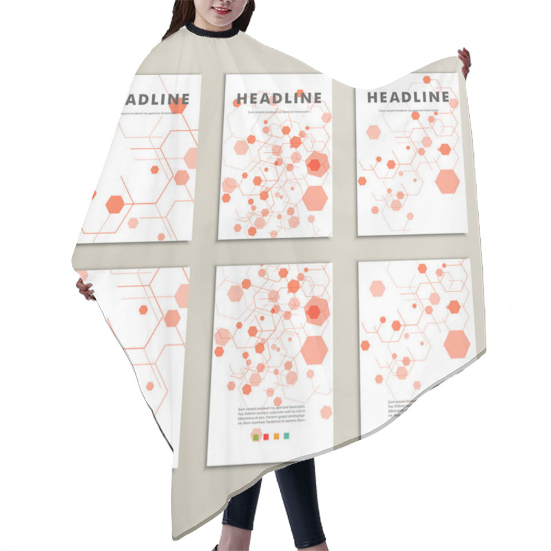 Personality  Modern Hexagon Design. Vector Background Hair Cutting Cape