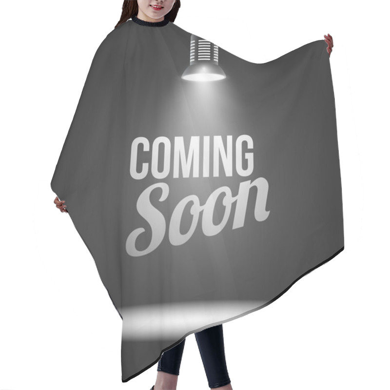 Personality  Coming Soon Message Illuminated With Light Projector Hair Cutting Cape