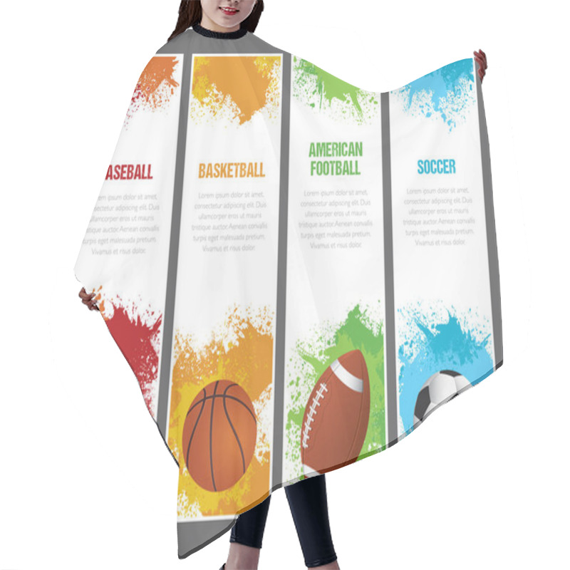 Personality  Grunge Sports Banners Hair Cutting Cape