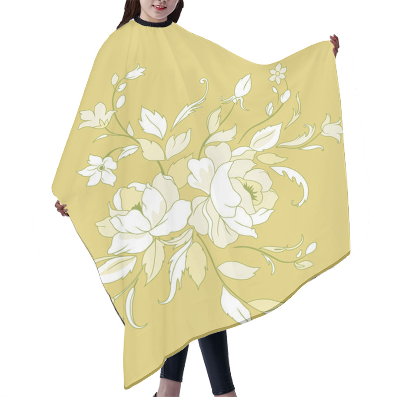 Personality  Beautiful Flowers Hair Cutting Cape