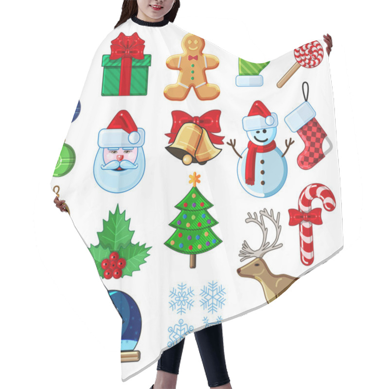 Personality  Christmas Icon Set Hair Cutting Cape