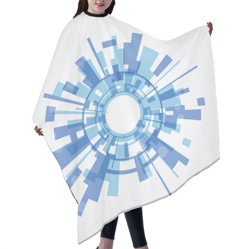 Personality  Abstract Background From Blue Squares Hair Cutting Cape