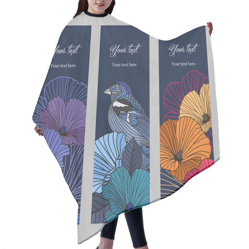 Personality  Set Of Vector Banners Hair Cutting Cape