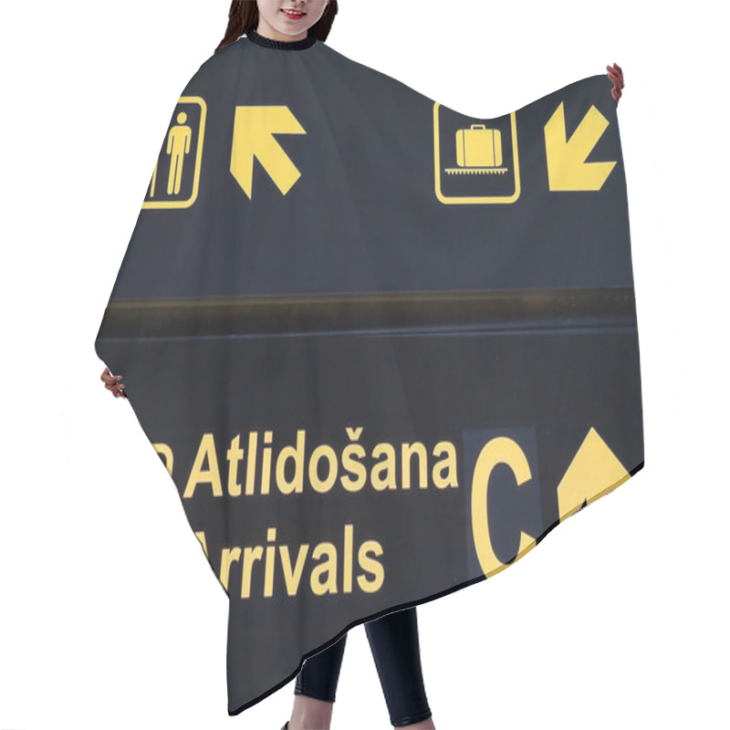 Personality  Airport Sign Hair Cutting Cape