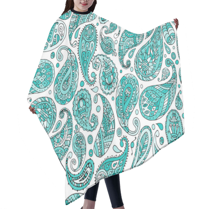 Personality  Paisley Ornament, Seamless Pattern For Your Design Hair Cutting Cape