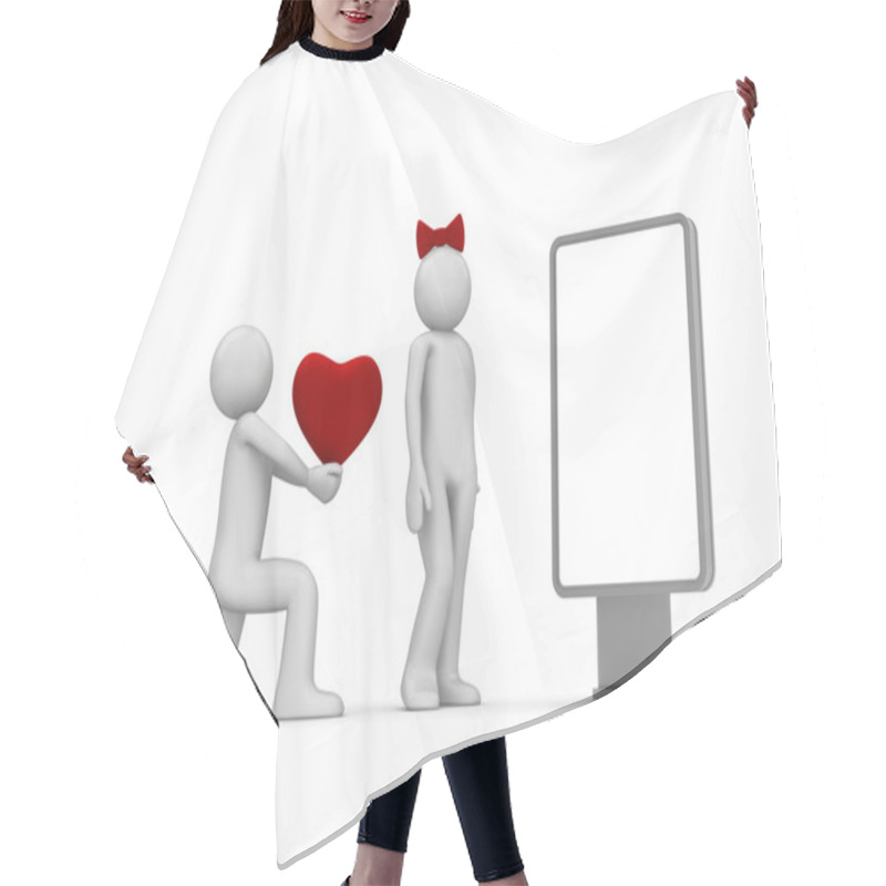 Personality  Take My Love, Darling Citylight (love, Valentine Day Series, 3d Isolated Characters) Hair Cutting Cape