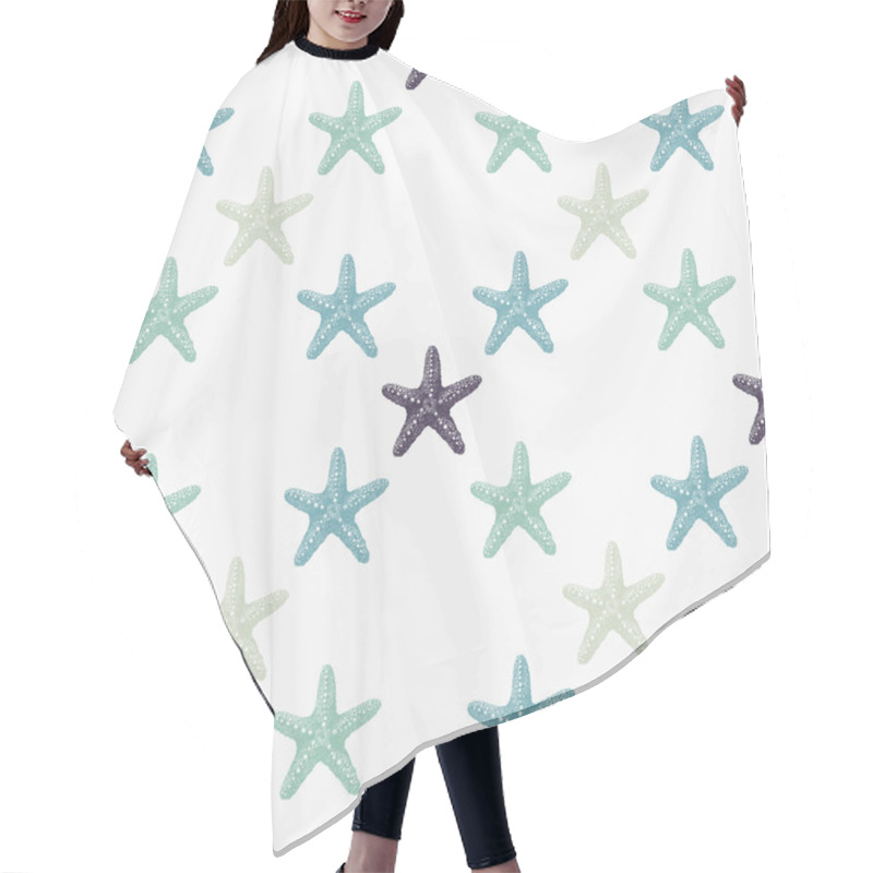 Personality  Sea Stars Sketch Pattern Hair Cutting Cape