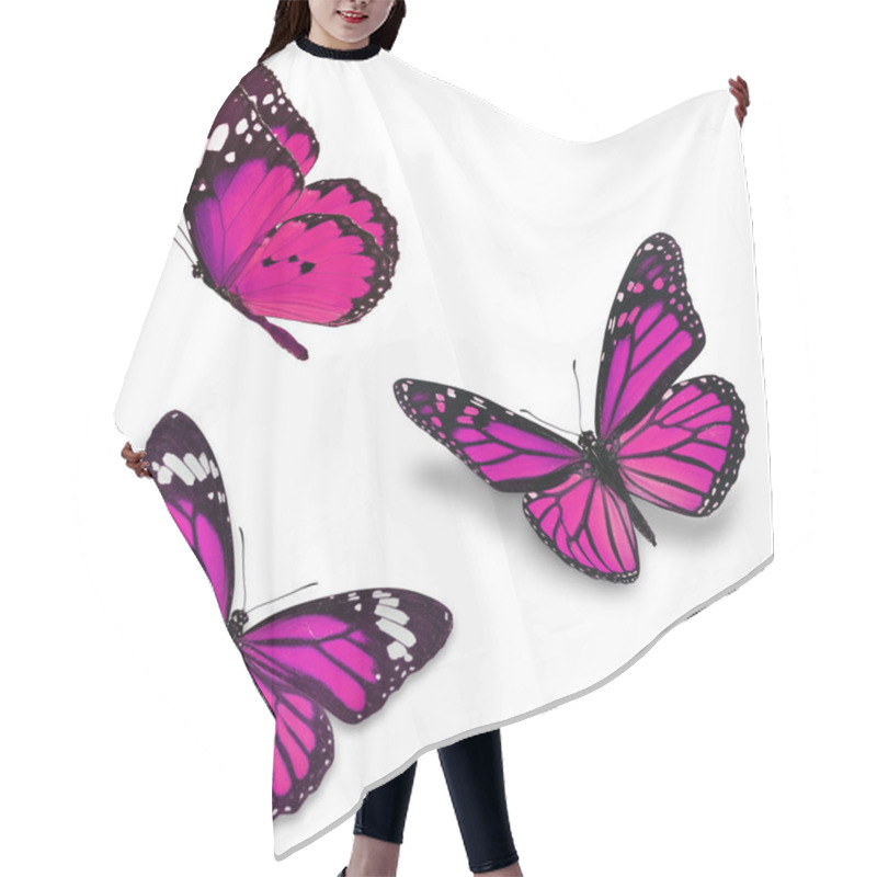 Personality  Three Pink Butterfly Hair Cutting Cape