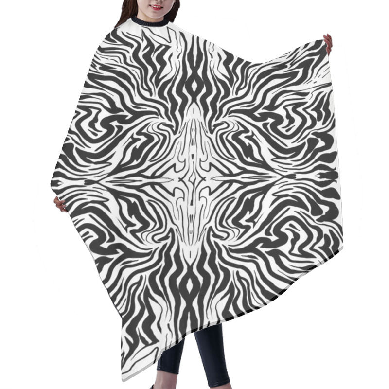 Personality  Abstract Zebra Skin Background Hair Cutting Cape