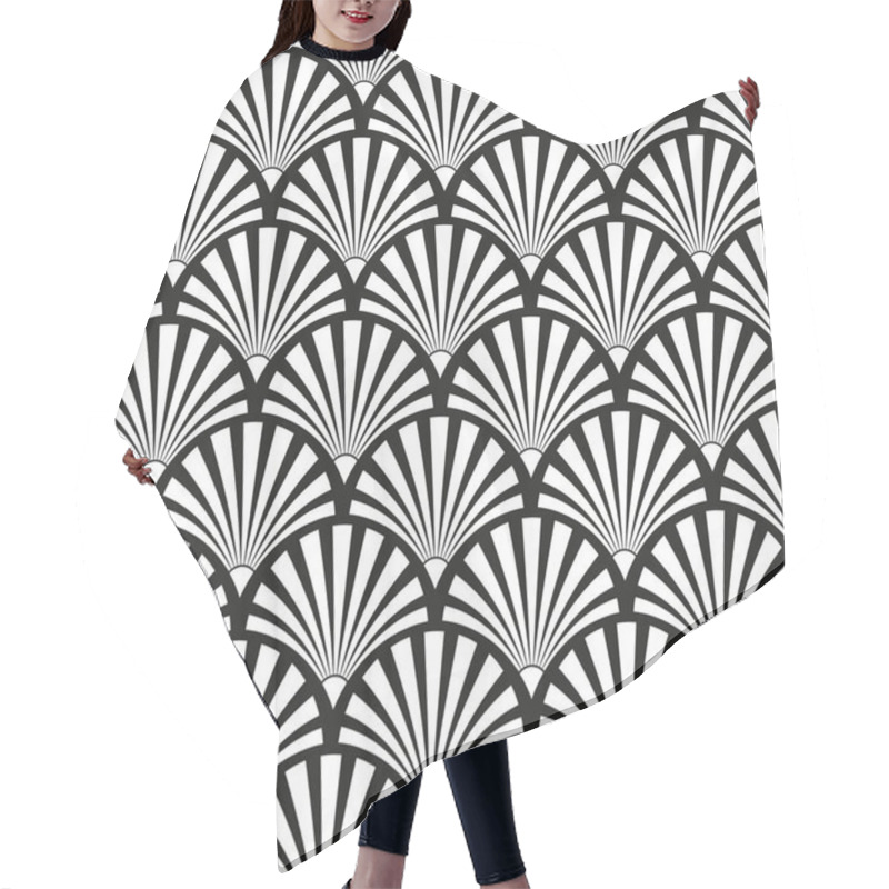 Personality  Seamless Art Deco Sunburst Pattern Hair Cutting Cape