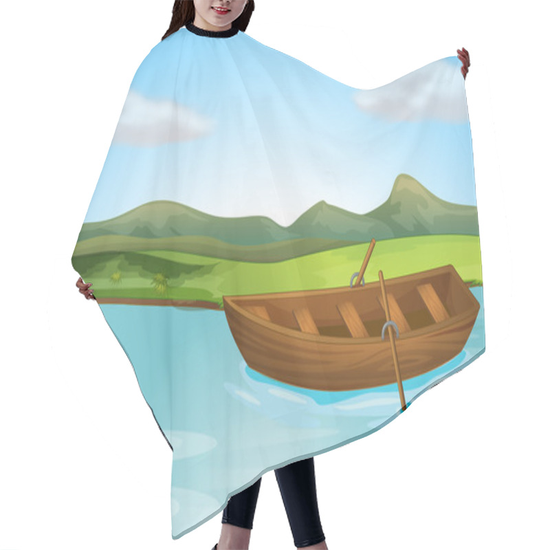 Personality  A River And A Boat Hair Cutting Cape