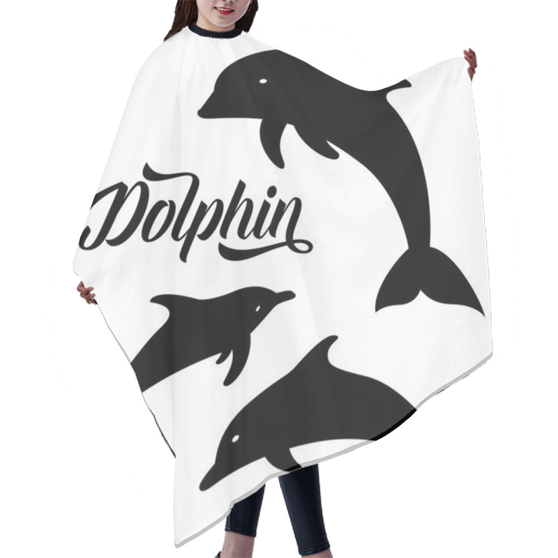 Personality  Dolphins Silhouettes Pattern Hair Cutting Cape