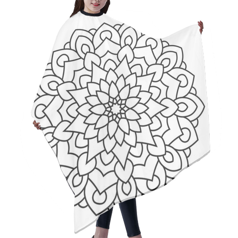 Personality  Symmetrical Circular Pattern Mandala. Hair Cutting Cape