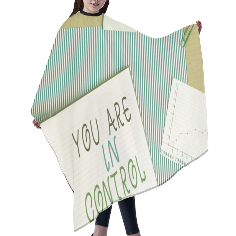 Personality  Handwriting Text Writing You Are In Control. Concept Meaning Responsibility Over A Situation Management Authority Striped Paperboard Notebook Cardboard Office Study Supplies Chart Paper. Hair Cutting Cape