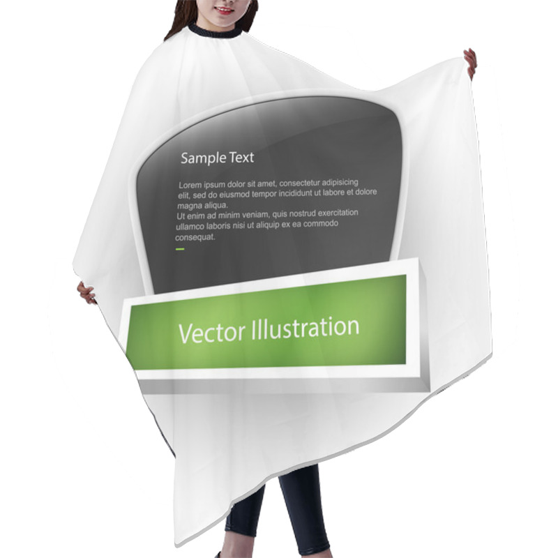 Personality  Vector Banner. Vector Illustration  Hair Cutting Cape