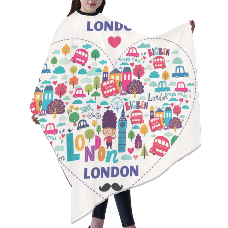 Personality  Pattern With London Symbols Hair Cutting Cape