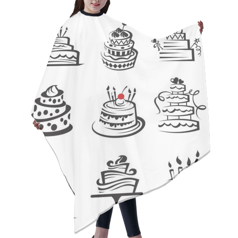 Personality  Set Of Cakes Hair Cutting Cape