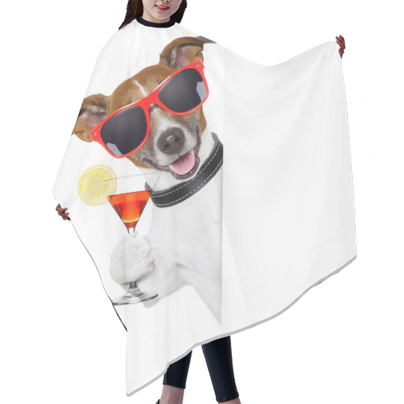 Personality  Funny Cocktail Dog Hair Cutting Cape