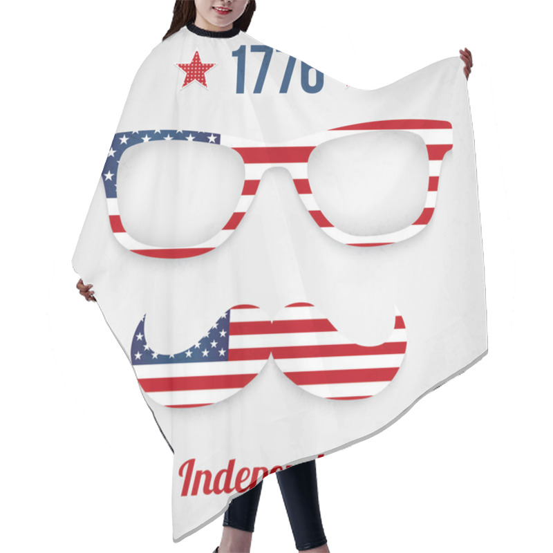 Personality  Independence Day Postcard Design Hair Cutting Cape