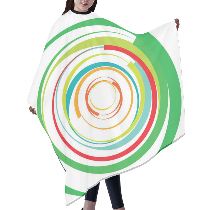 Personality  Circular, Radial Motif. Abstract Mandala Icon Hair Cutting Cape