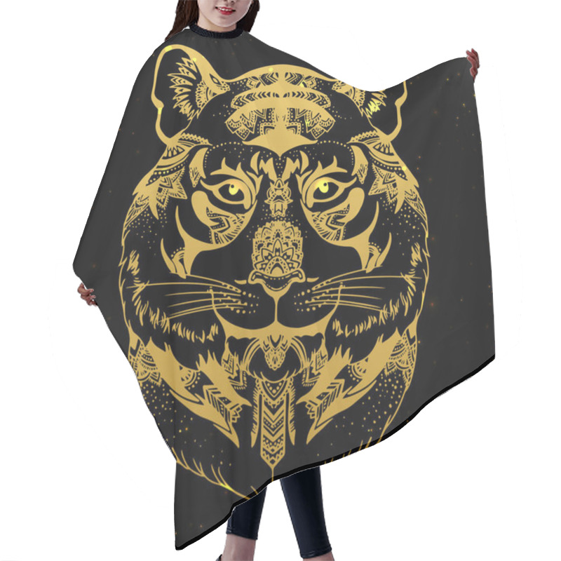 Personality  Ethnic Patterned Animal Head Hair Cutting Cape