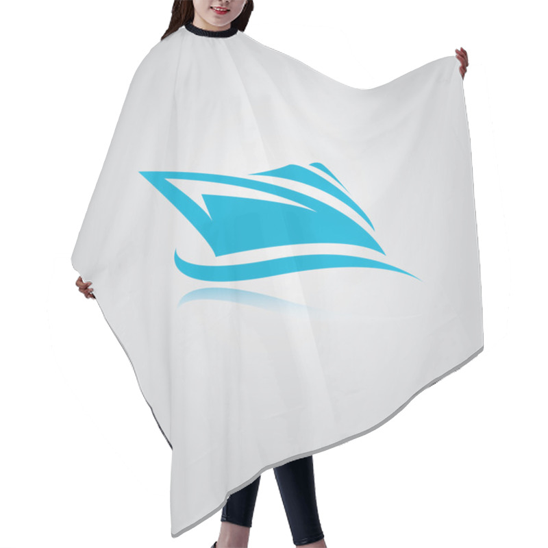 Personality  Vector Yacht Icon Hair Cutting Cape