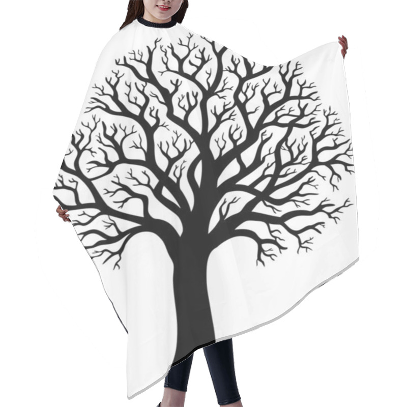 Personality  Silhouette Of Tree Without Leaf 2 Hair Cutting Cape