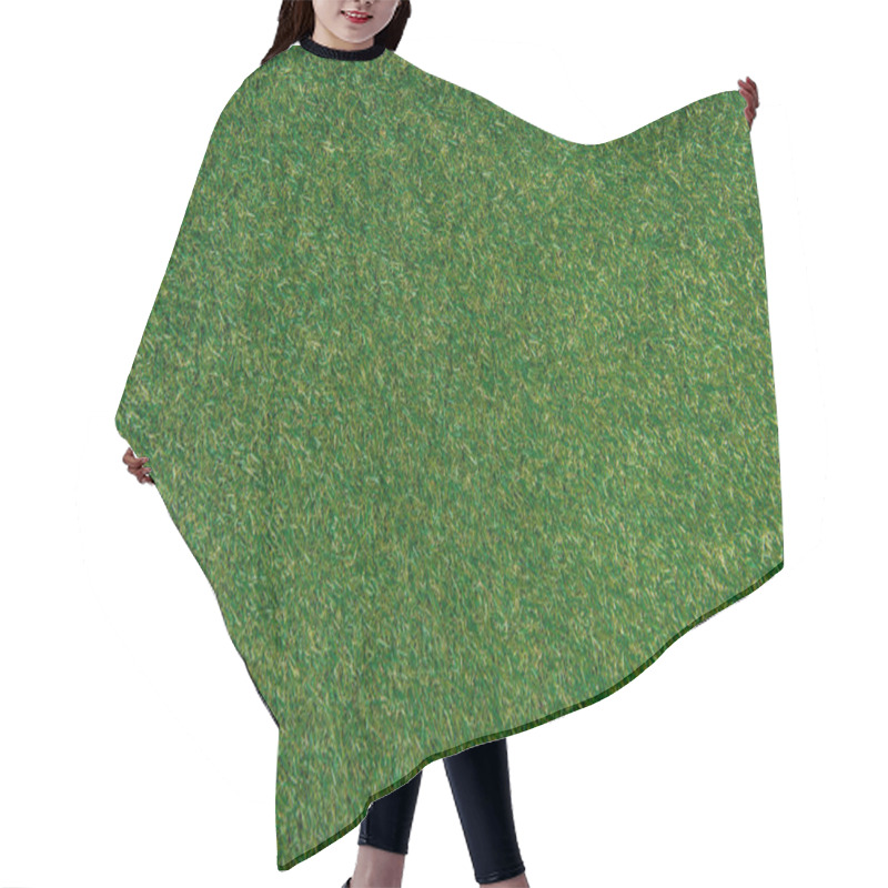 Personality  Full Frame Of Green Lawn As Background Hair Cutting Cape