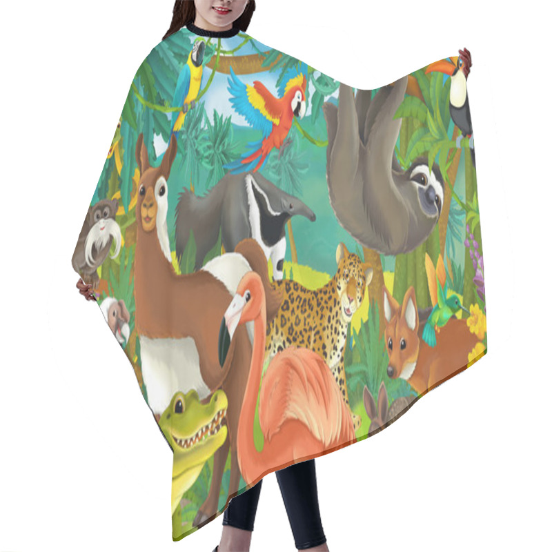 Personality  Cartoon Jungle Hair Cutting Cape