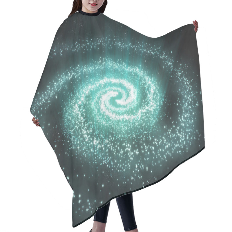 Personality  Space Scene With Swirl Stars Hair Cutting Cape