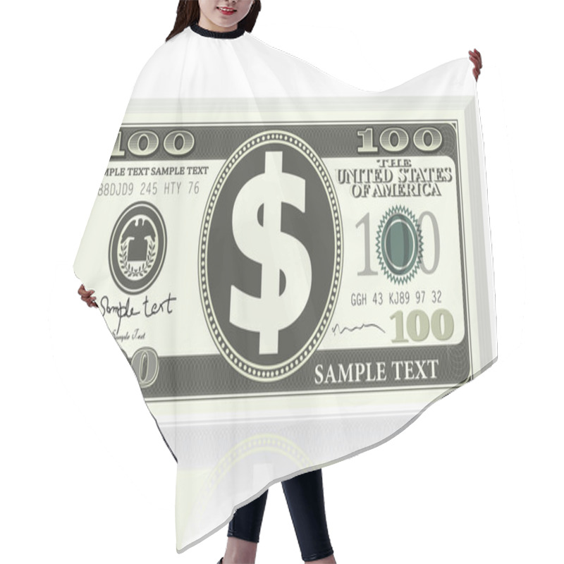 Personality  Dollar Note Hair Cutting Cape