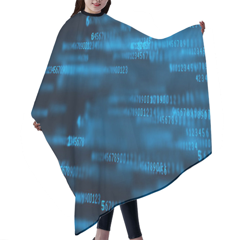 Personality  Digital Background Matrix. Data Packets. Binary Computer Code. Hacker Concept. 3d Rendering. Hair Cutting Cape