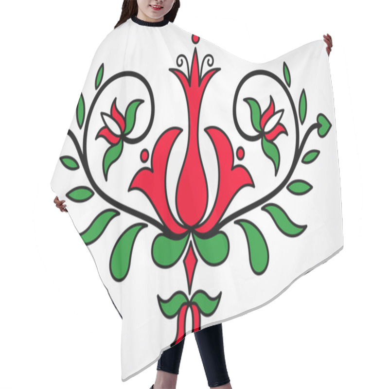 Personality  Traditional Hungarian Floral Motif Hair Cutting Cape