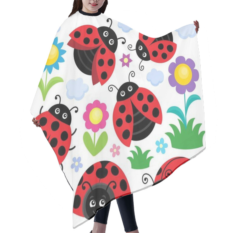 Personality  Stylized Ladybugs Theme Set 1 Hair Cutting Cape