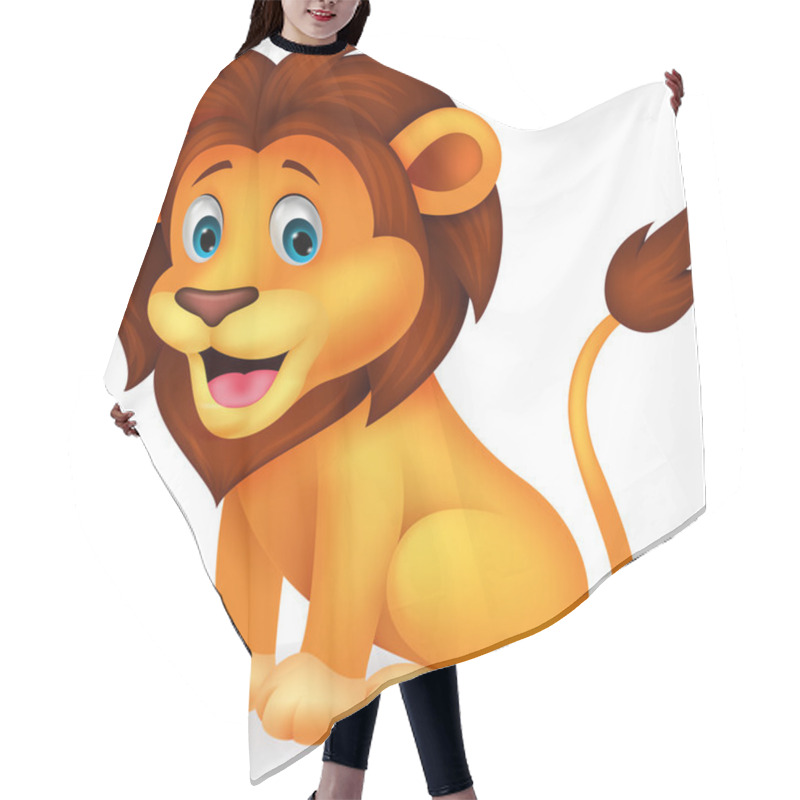 Personality  Cute Lion Cartoon Hair Cutting Cape