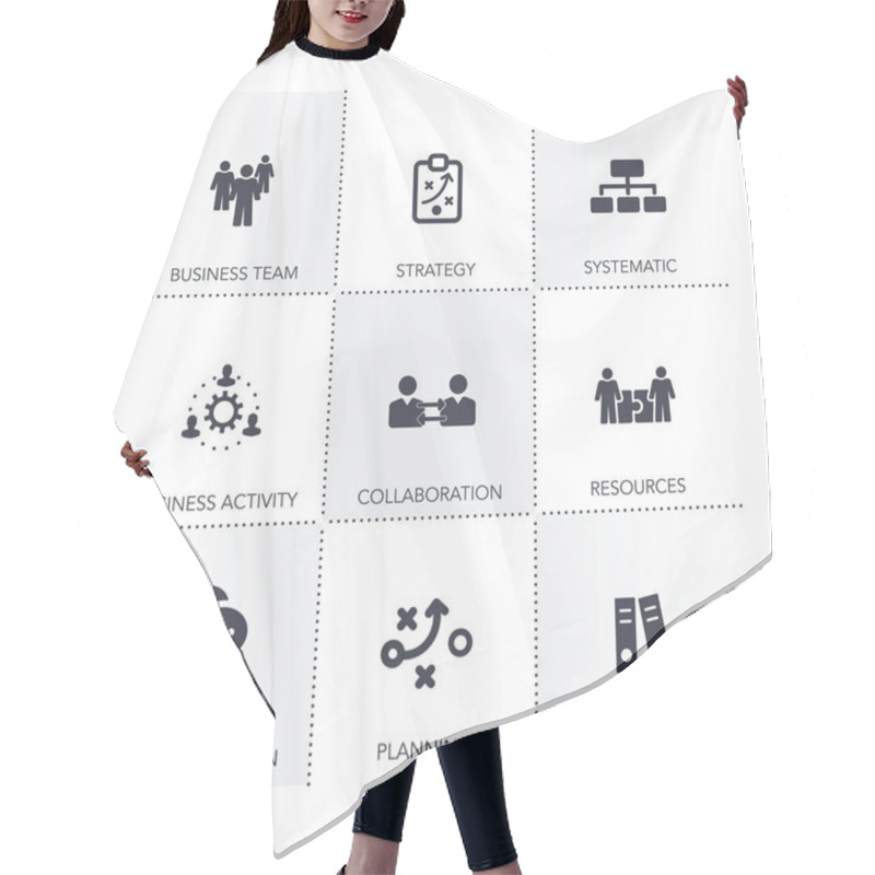 Personality  WORKFLOW ICON SET Hair Cutting Cape